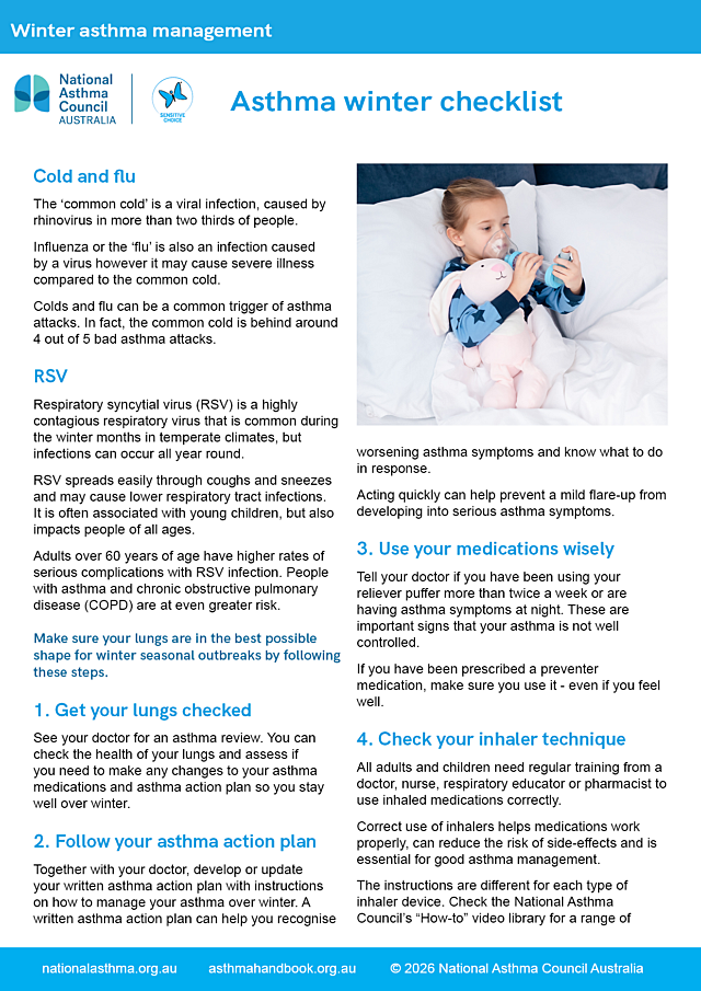 Asthma winter checklist