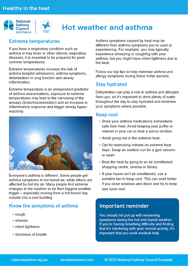 Hot weather and asthma