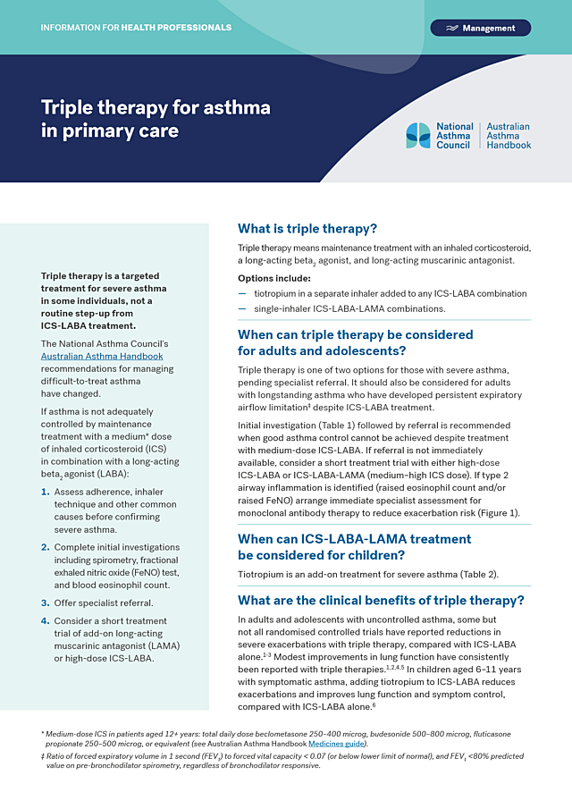 Triple therapy for asthma in primary care
