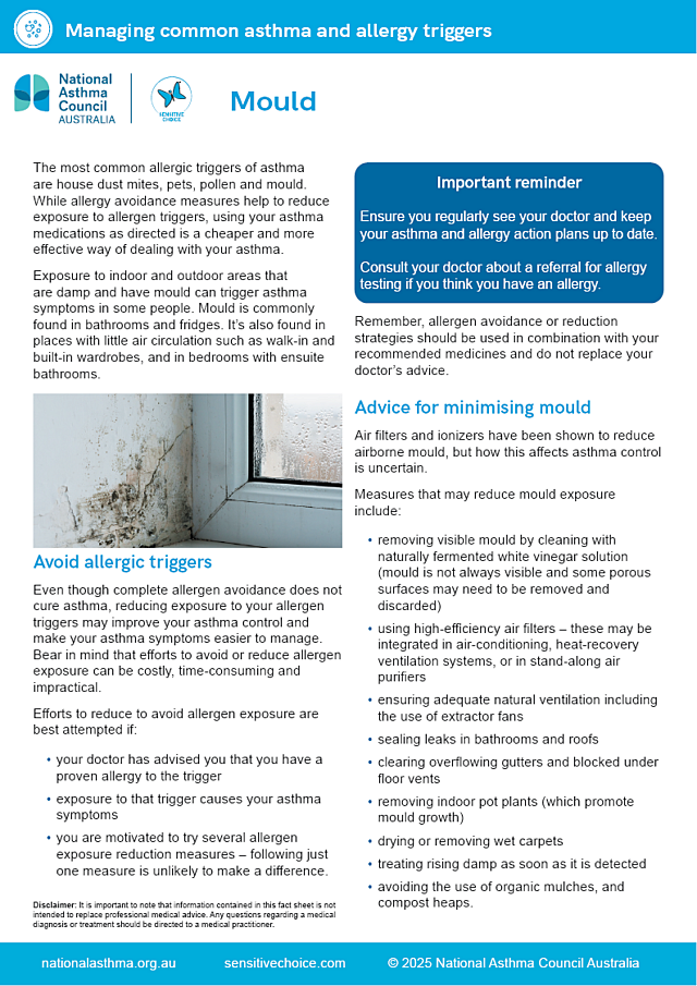 Mould triggers my asthma and allergies