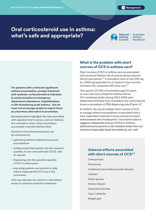 Oral corticosteroid use in asthma: what’s safe and appropriate?