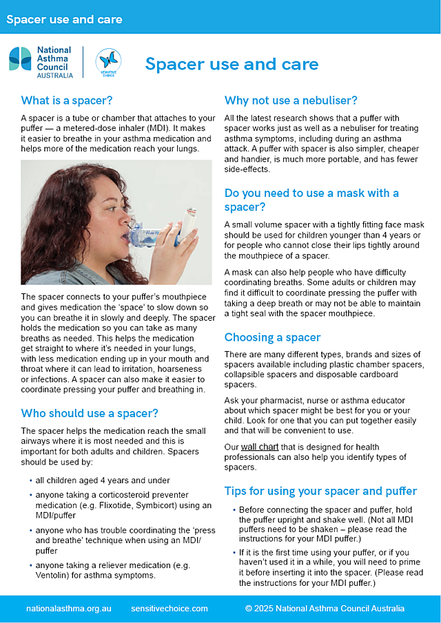 Spacer use and care