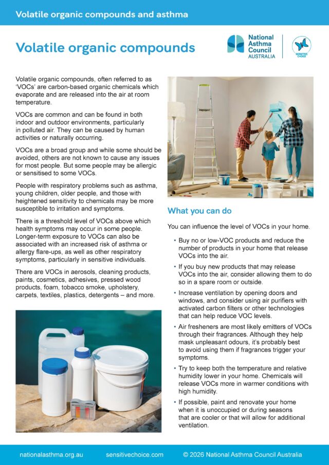Volatile organic compounds (VOCs) and asthma